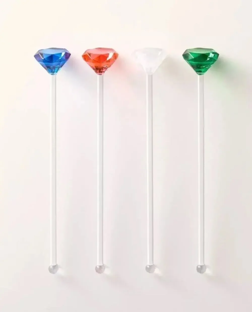 NEW Kate Spade New York x Target 4 Pc Acrylic Gem Stir Sticks Green Blue Pink